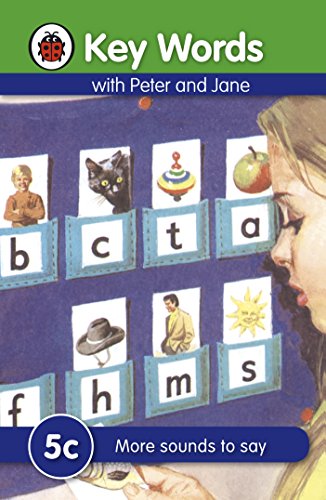 Early reading book cover with letters, pictures, and a child’s face.