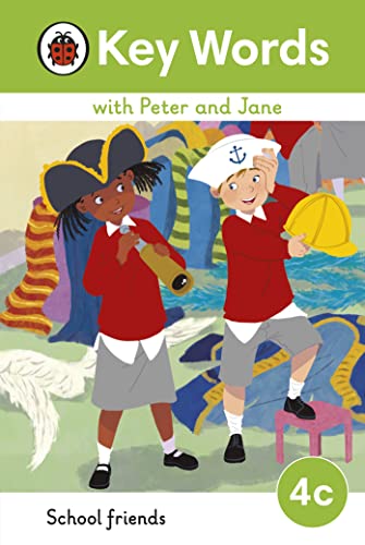 Book cover with children dressed up in playful costumes, reading level 4c.