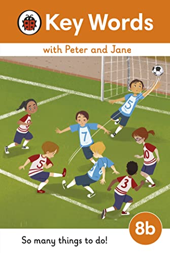 Book cover: children playing soccer on a green field.