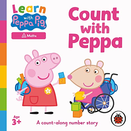 Book cover featuring Peppa Pig and Suzy Sheep learning to count.