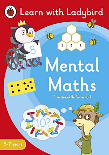 Cover of Mental Maths activity book featuring a penguin in a wheelchair and meerkat.