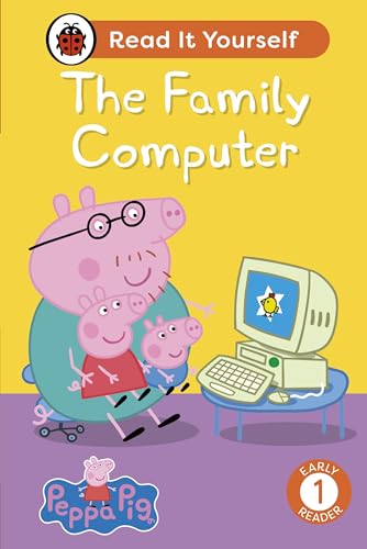 Peppa Pig book cover featuring Peppa, George, and a computer.