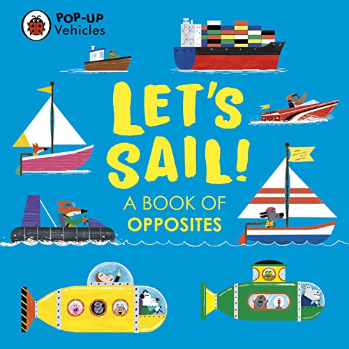 Children’s book cover with colorful illustrations of various boats and sea vehicles.