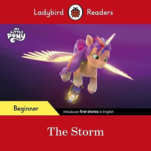 Ladybird Reader cover featuring a flying purple and gold unicorn, "The Storm".