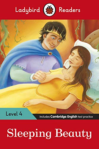 Book cover: Prince awakening Sleeping Beauty in a fairytale illustration.