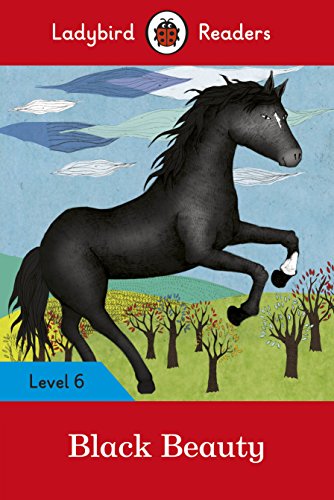 Ladybird Readers book cover: Black Beauty, a black horse rearing up.