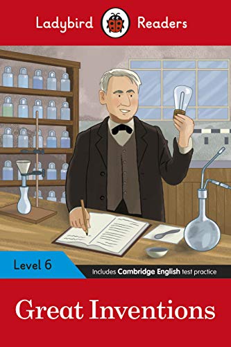 Book cover depicting Thomas Edison holding a lightbulb in a lab.