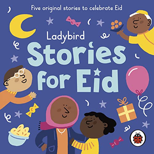 Ladybird book cover with illustrations celebrating Eid, featuring children and gifts.
