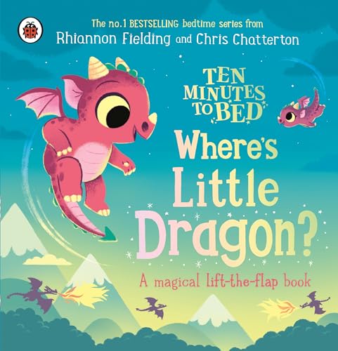 Book cover featuring a pink dragon flying over snowy mountains.