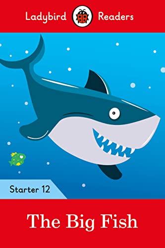 Book cover: cartoon shark swimming in blue water, “The Big Fish”.