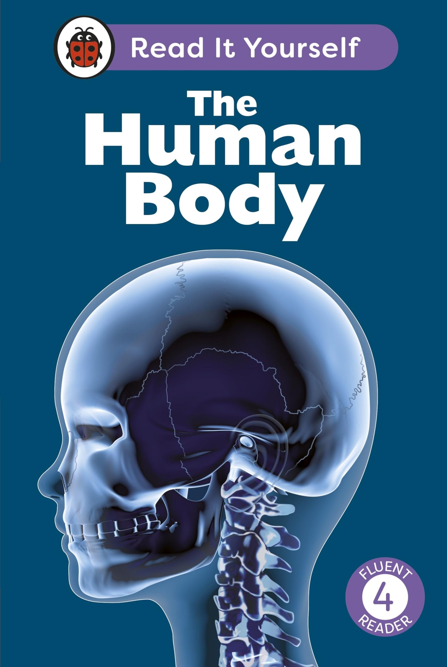 Book cover: "The Human Body" with a brain illustration and "Fluent Reader" badge.