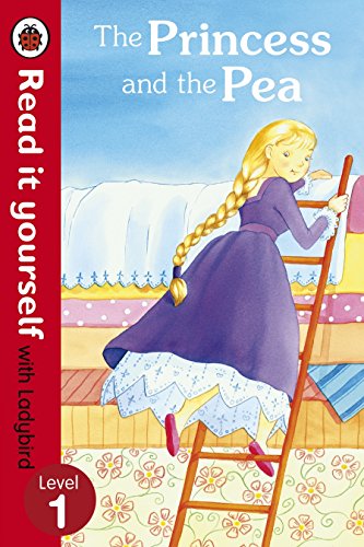 Ladybird book cover: a princess climbing a ladder to a large bed.