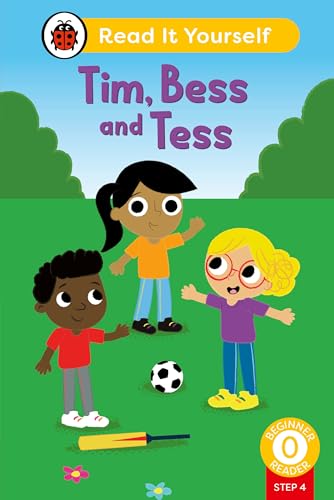 Book cover with three children, a ball, and a cricket bat in a field.