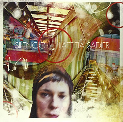 Album cover for Laetitia Sadier’s “Silencio” featuring abstract art and a portrait.