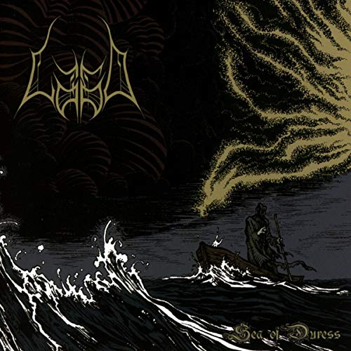 Album cover art: dark, stormy sea with a hooded figure rowing a boat.