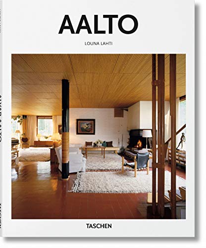Book cover titled Aalto featuring an interior view of a modern living room.