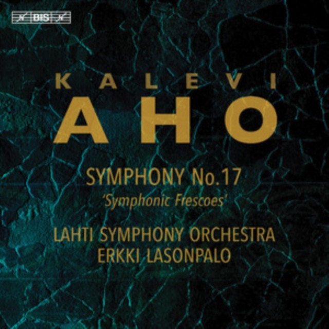 CD cover for Kalevi Aho's Symphony No. 17 with dark, cracked texture.