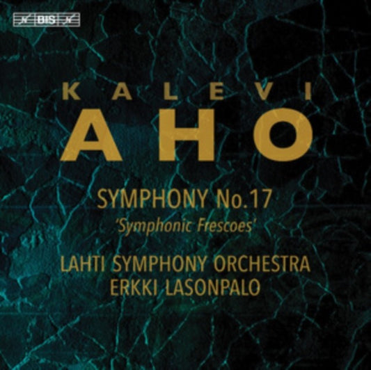 CD cover for Kalevi Aho's Symphony No. 17 with dark, cracked texture.