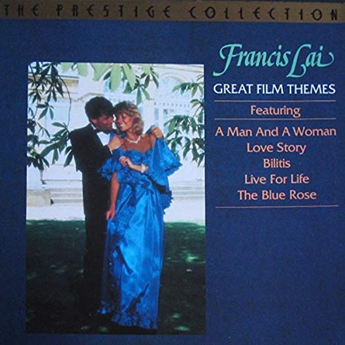 CD cover for "Great Love Themes" featuring a couple embracing.