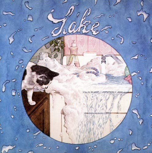 CD cover for Lake's "Lake/Paradise Island" featuring a cat in a sink.
