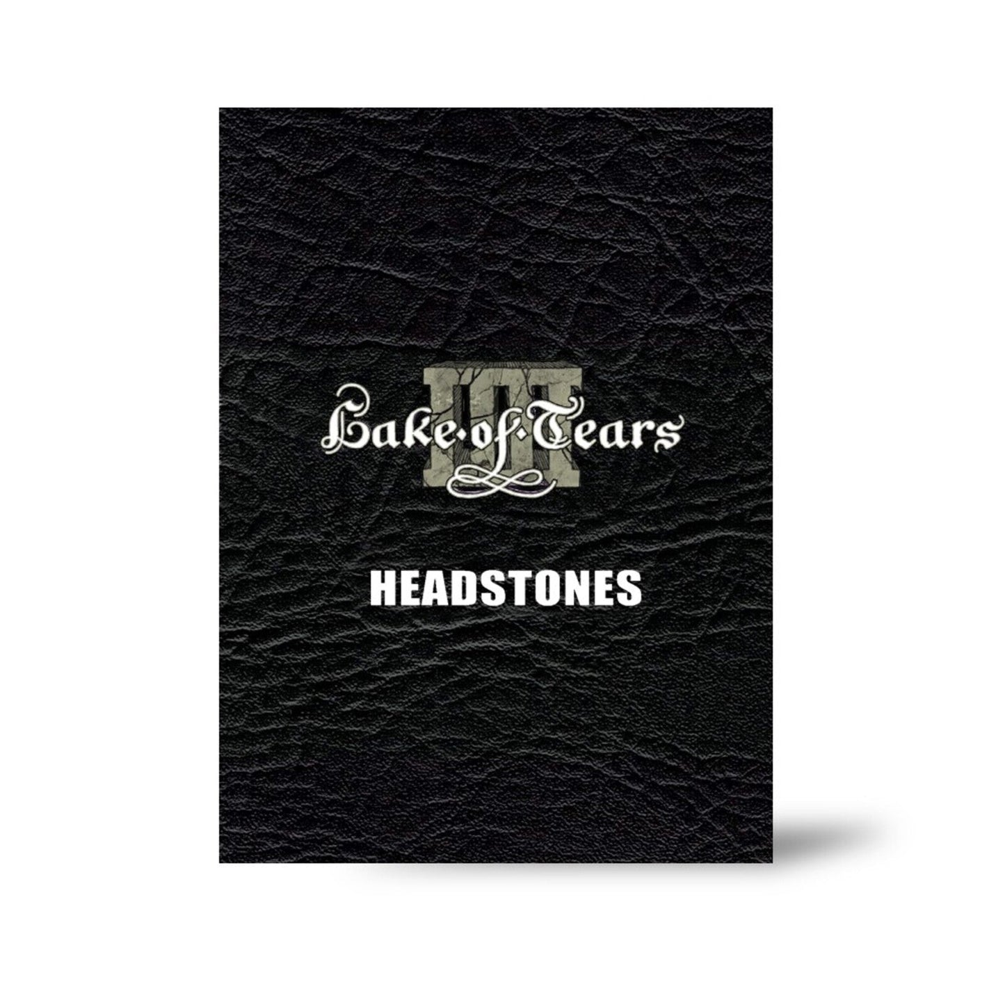 CD cover for Lake of Tears’ “Headstones” with textured black background.