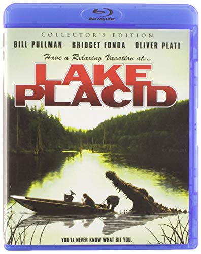 Lake Placid" Blu-ray cover with crocodile, boat, and forest scene.