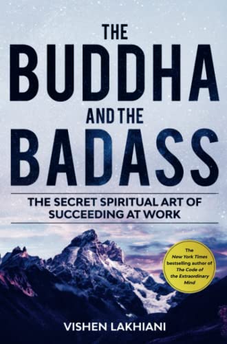 Book cover for The Buddha and the Badass by Vishen Lakhiani featuring mountain scenery.