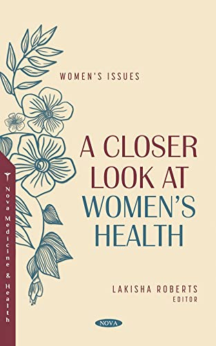 Book cover: "A Closer Look at Women's Health" with floral design.