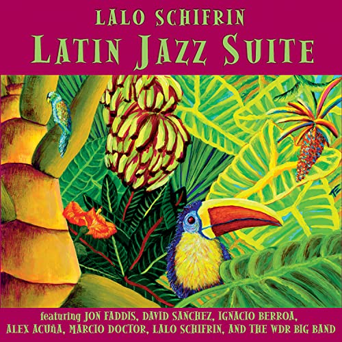 CD cover for Lalo Schifrin’s “Latin Jazz Suite” with tropical artwork.