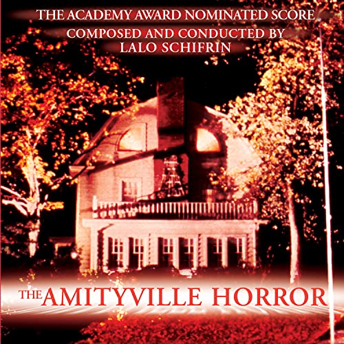 CD cover for "The Amityville Horror" soundtrack, featuring a haunted house.