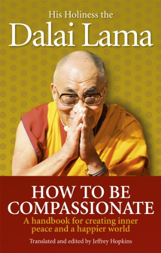 Book cover featuring the Dalai Lama with hands pressed together against a gold background.