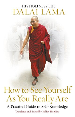 Book cover featuring the Dalai Lama in red robes walking, with title and subtitle text.