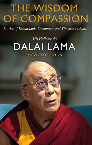 Book cover featuring the Dalai Lama wearing glasses and traditional robes against dark background.