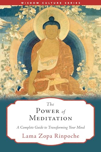 Book cover featuring a seated Buddha figure with floral background.