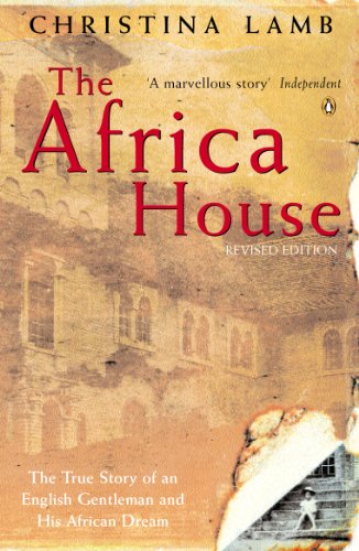 Book cover for "The Africa House" with a faded colonial building image.