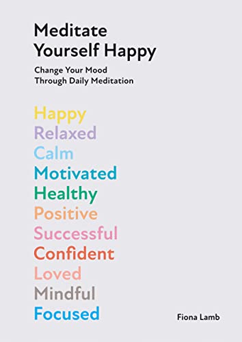Book cover with stacked words representing positive emotional states.