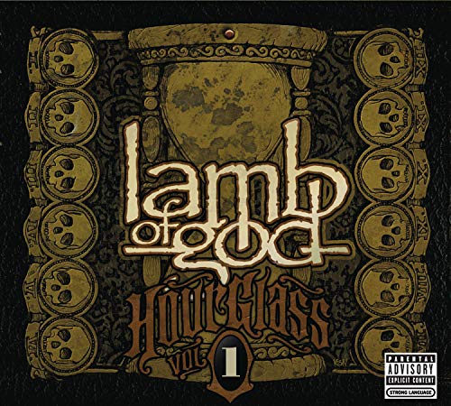 Lamb of God “Hourglass Vol.1” CD cover with skull and hourglass imagery.