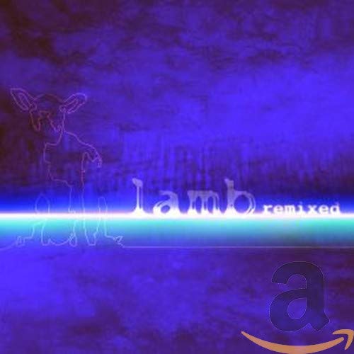 Blue album cover for “Lamb Remixed” featuring a sheep outline.