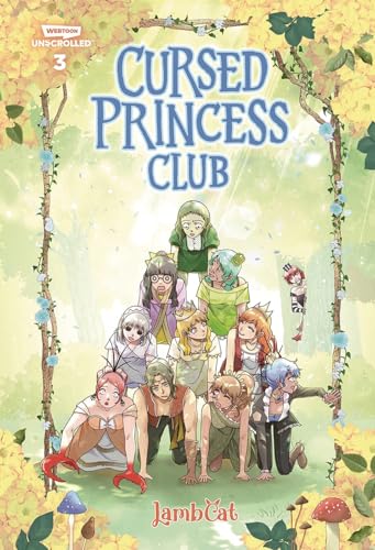 Cover of "Cursed Princess Club Volume 3" featuring a group of diverse young women.
