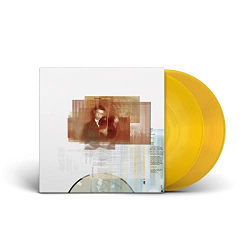 Lambchop album "Is A Woman" with sun yellow vinyl records and cover art.