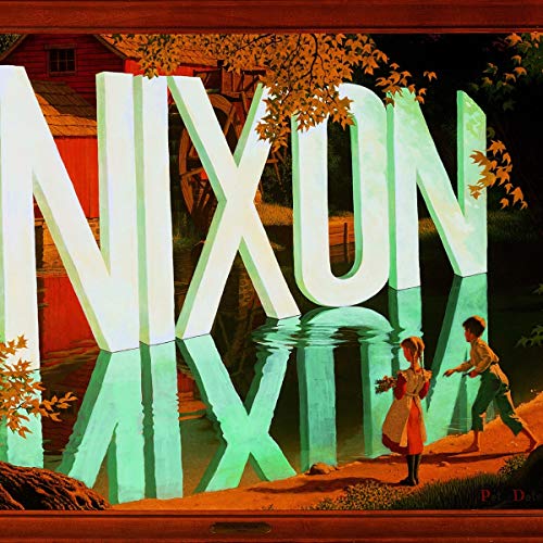 Album cover for Lambchop’s “NIXON” featuring large letters and children.