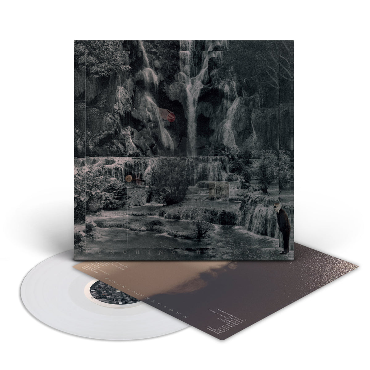 Lambchop album "Punching The Clown" clear vinyl record with waterfall cover art.