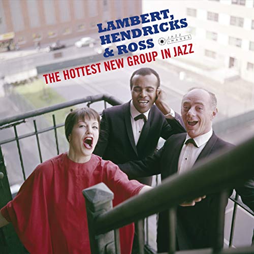Album cover featuring three musicians, Lambert, Hendricks & Ross, in suits.