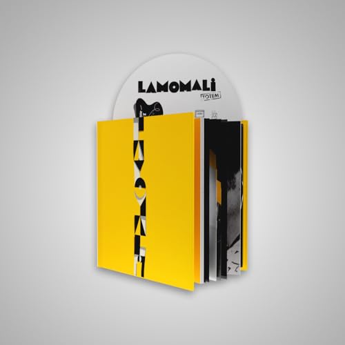 Yellow and black patterned CD case for Lamomali’s “Totem” album.
