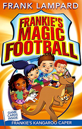Book cover with cartoon children, a kangaroo, and a football.
