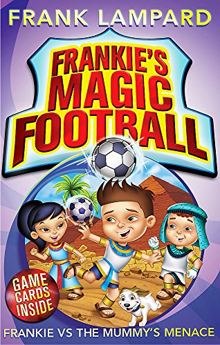Book cover with cartoon children, soccer balls, and pyramids.