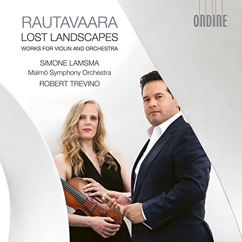 CD cover featuring violinist Simone Lamsma and conductor Robert Trevino.