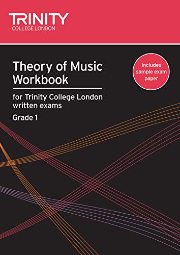 Red and black Trinity College London music theory workbook, Grade 1.