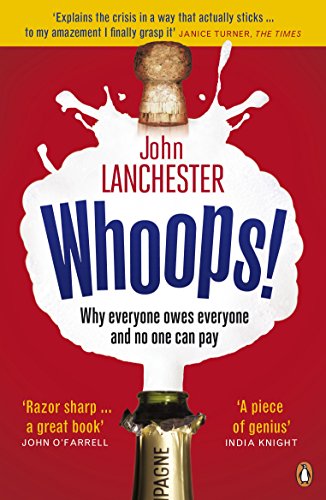 Book cover: "Whoops!" with a champagne cork and spilled liquid on red.