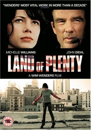 DVD cover for “Land of Plenty” featuring Michelle Williams and John Diehl.